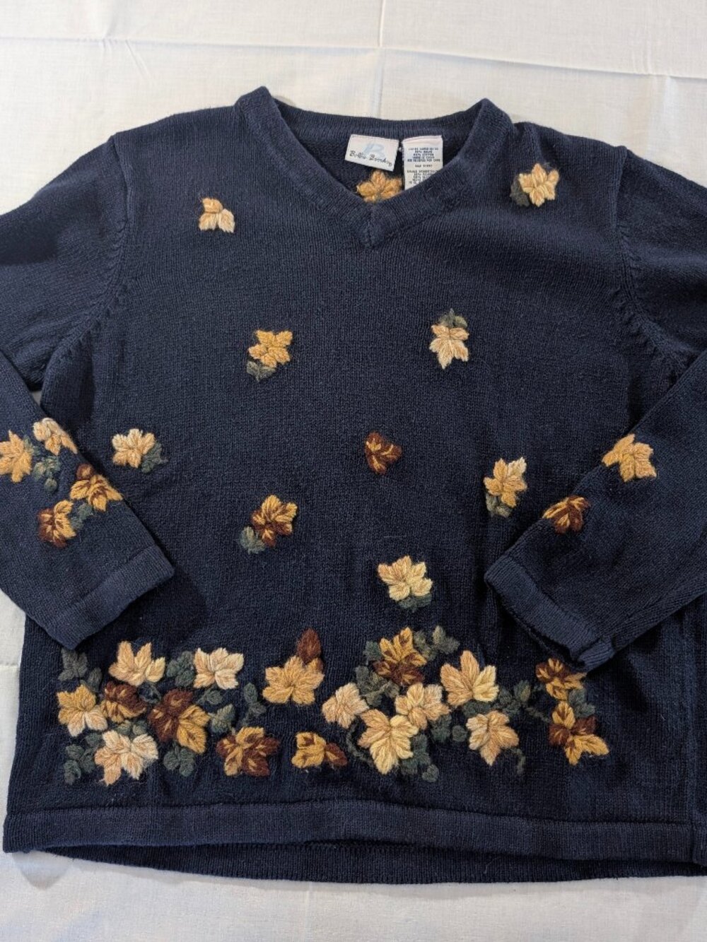 Autumn Leaves Bobbie Brooks Sweater Women's Size Large (12/14)